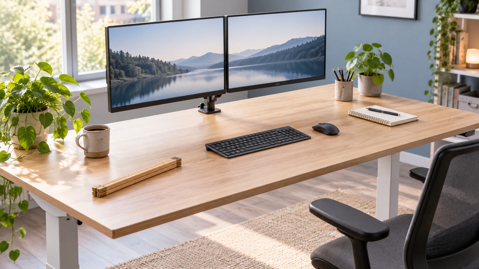 Hoe breed en diep moet een bureau zijn? Reken het uit
