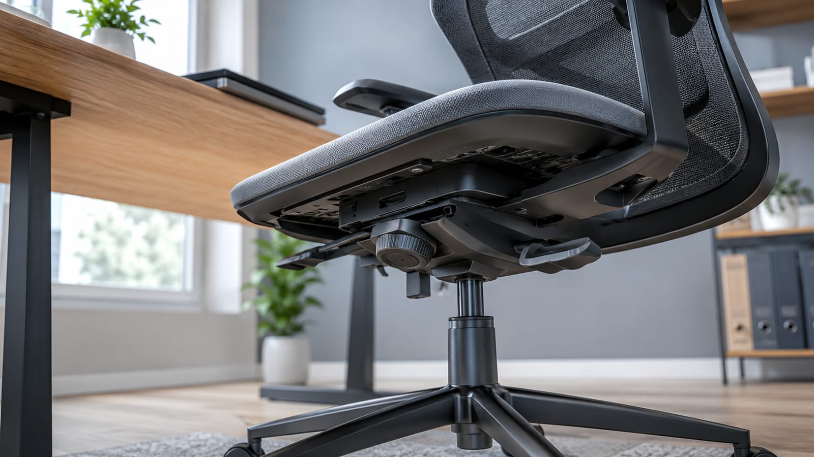 Wat doen de knoppen onder je bureaustoel?