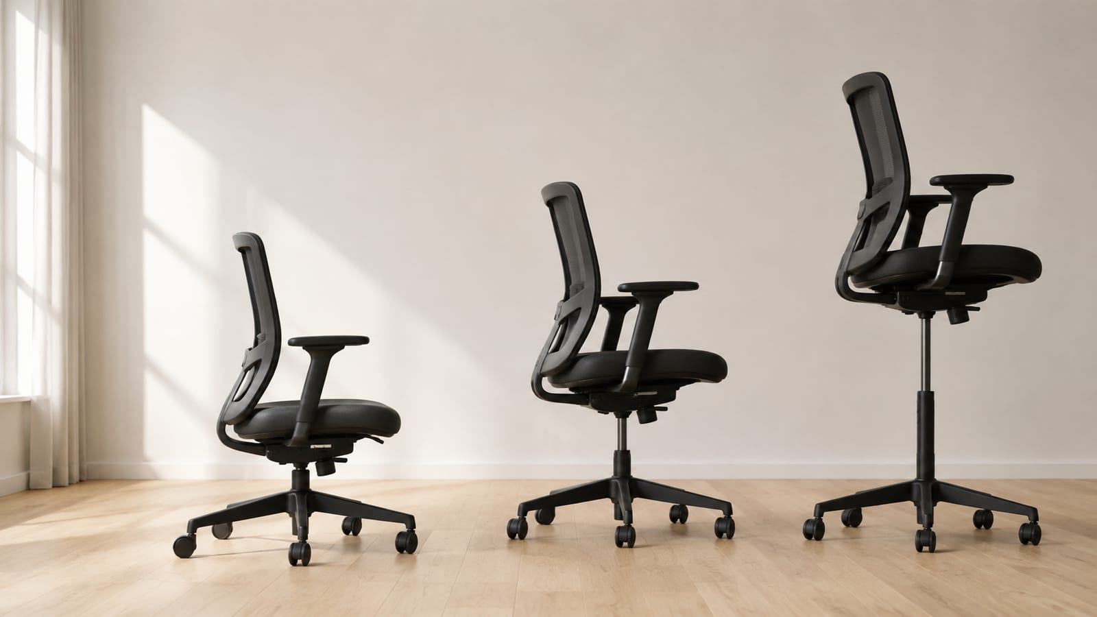 Zithoogte en gewicht van 14 bureaustoelen vergeleken