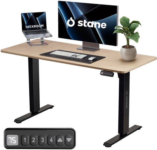 Stane zit-sta bureau 140x80 review: 80 cm diep